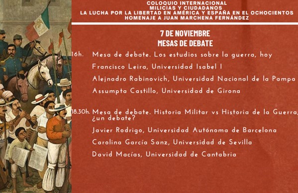 Carolina García Sanz interviene en la Mesa de debate. Historia Militar vs Historia de la Guerra ¿un debate? Coloquio Internacional Milicias y Ciudadanos Universitat Jaume I 7 noviembre 2023